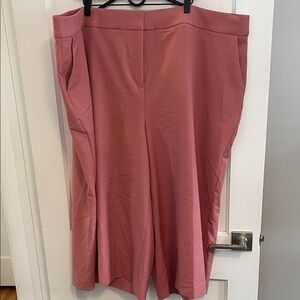 Lane Bryant “TheAllie” Pink Wide-Leg Crop Pants